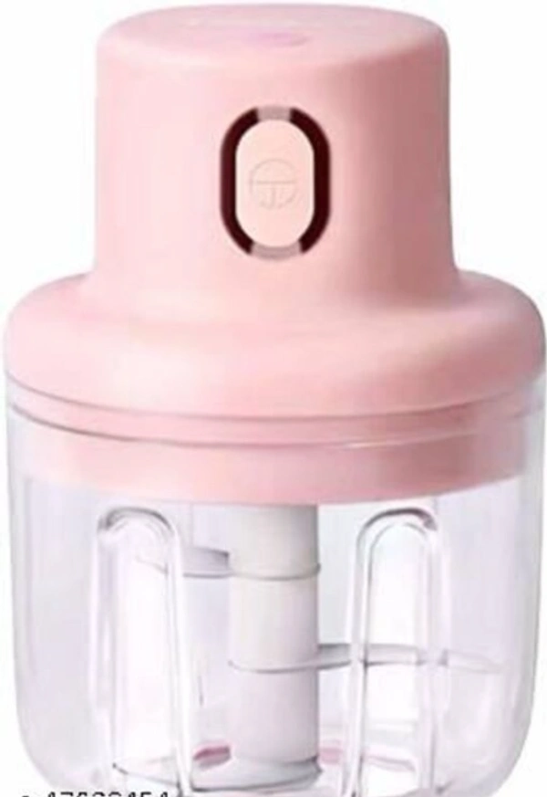 Wireless Electric Chopper with USB Charging Premium Stainless Steel Tool - Free Size, Pink, Plastic, Electric Chopped, Pack of 1